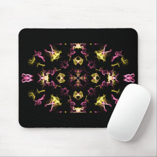 Tapis De Souris Dessin Mandala rose et jaune