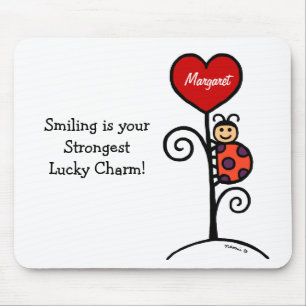 Tapis De Souris Dessin mignon personnalisé de coccinelle