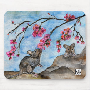 Tapis de souris Dessin original à l'aquarelle