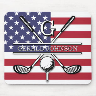 Tapis De Souris Dessin patriotique du drapeau américain