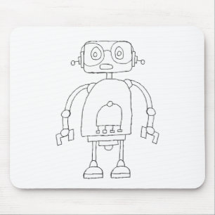 Tapis De Souris Dessin Robot Simple Smart Dessin
