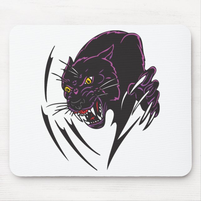 Tapis De Souris dessin tribal panthère noire (Devant)