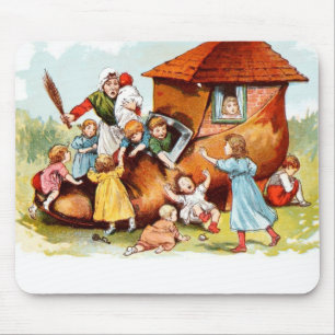 Tapis De Souris Dessin vintage : La femme qui vit dans une