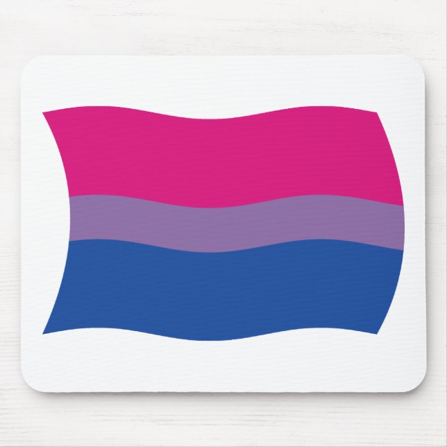 Tapis De Souris Dessous de souris Drapeau de la fierté bisexuelle (Devant)