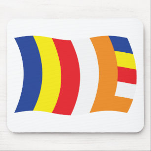 Tapis De Souris Dessous de souris Drapeau de la religion bouddhist