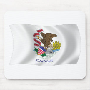 Tapis De Souris Dessous de souris Drapeau de l'Illinois