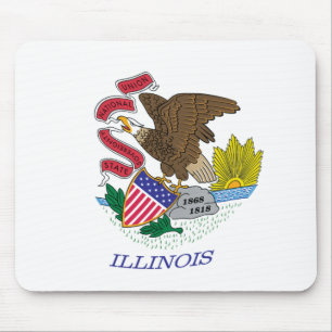 Tapis De Souris Dessous de souris Drapeau de l'Illinois