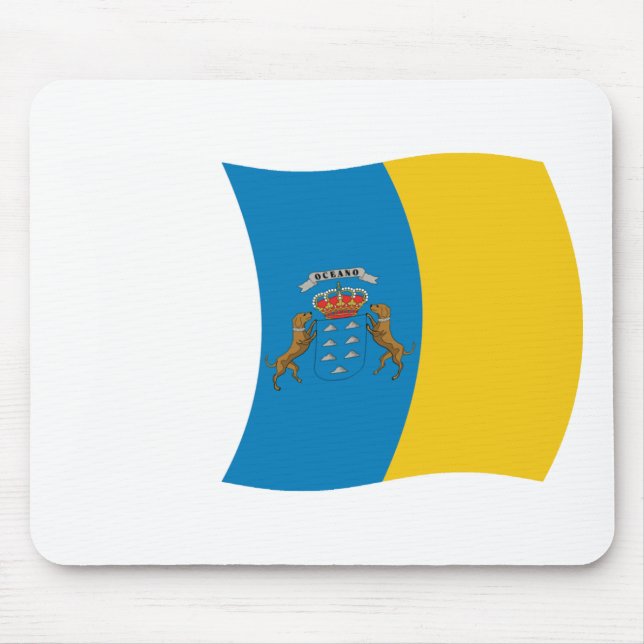 Tapis De Souris Dessous de souris Drapeau des îles Canaries (Devant)