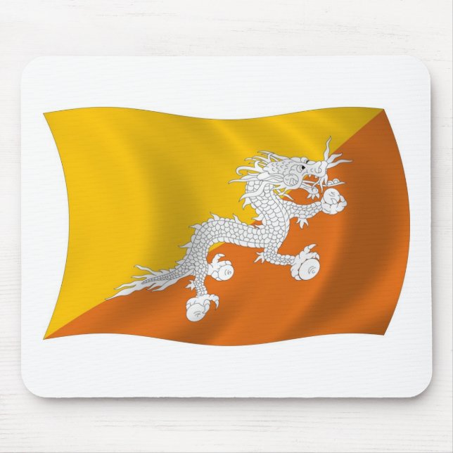 Tapis De Souris Dessous de souris Drapeau du Bhoutan (Devant)