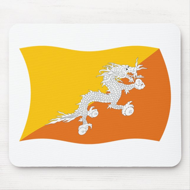 Tapis De Souris Dessous de souris Drapeau du Bhoutan (Devant)