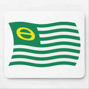 Tapis De Souris Dessous de souris Drapeau du Mouvement Écologique