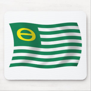 Tapis De Souris Dessous de souris Drapeau du Mouvement Écologique