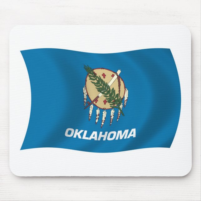Tapis De Souris Dessous de souris Drapeau Oklahoma (Devant)