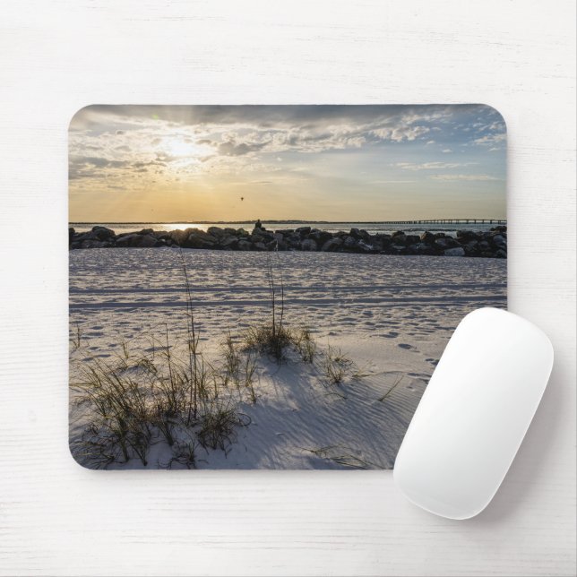 Tapis De Souris Destin Beach Floride Jetty Sunset Mousepad (Avec souris)