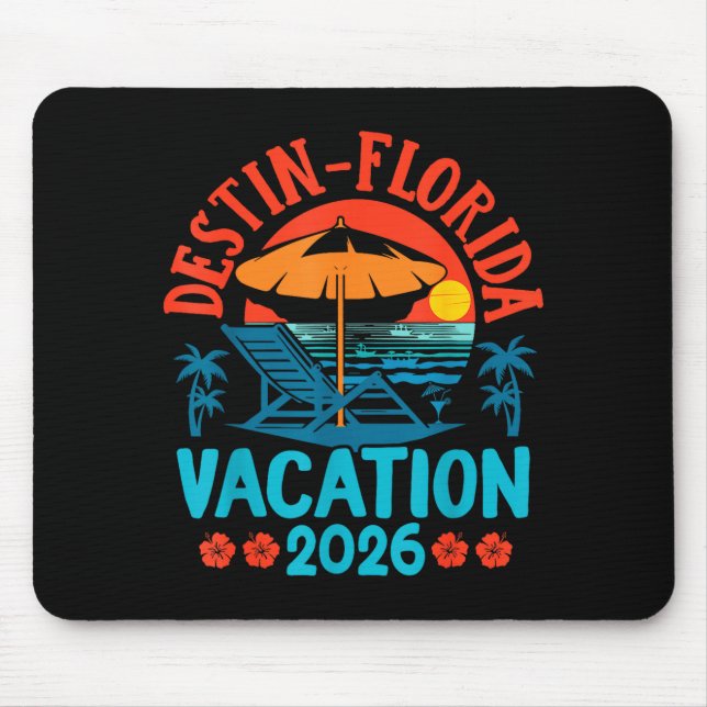 Tapis De Souris Destin Florida 2026 Family Vacation Beach Summer V (Devant)