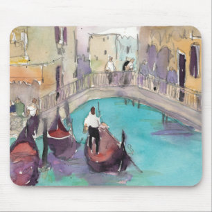 Tapis De Souris Destinations   Aquarelle Venise Gondola Ride