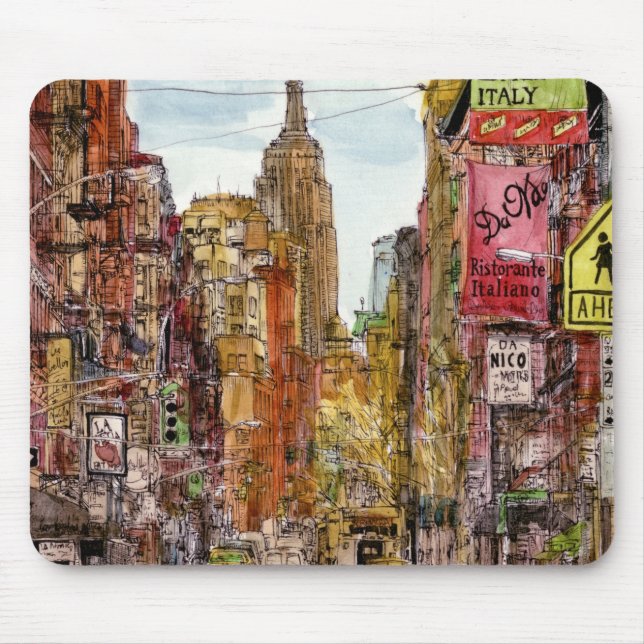 Tapis De Souris Destinations | New York City Vue de Little Italy (Devant)