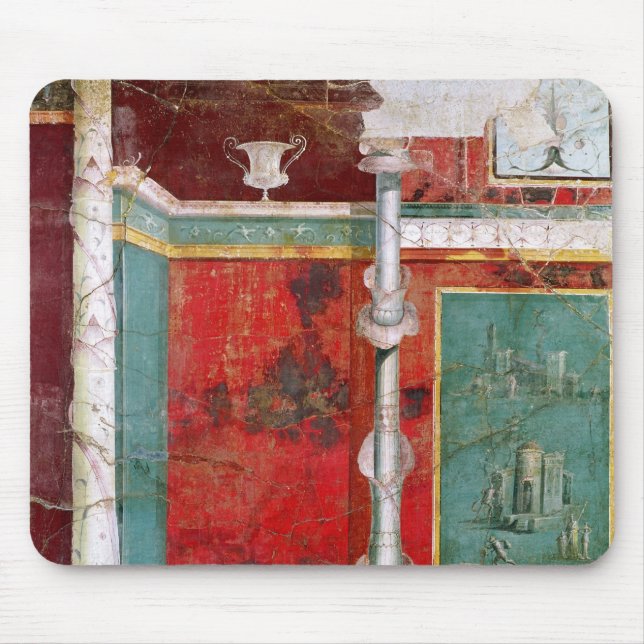 Tapis De Souris Détail architectural avec un paysage (Devant)