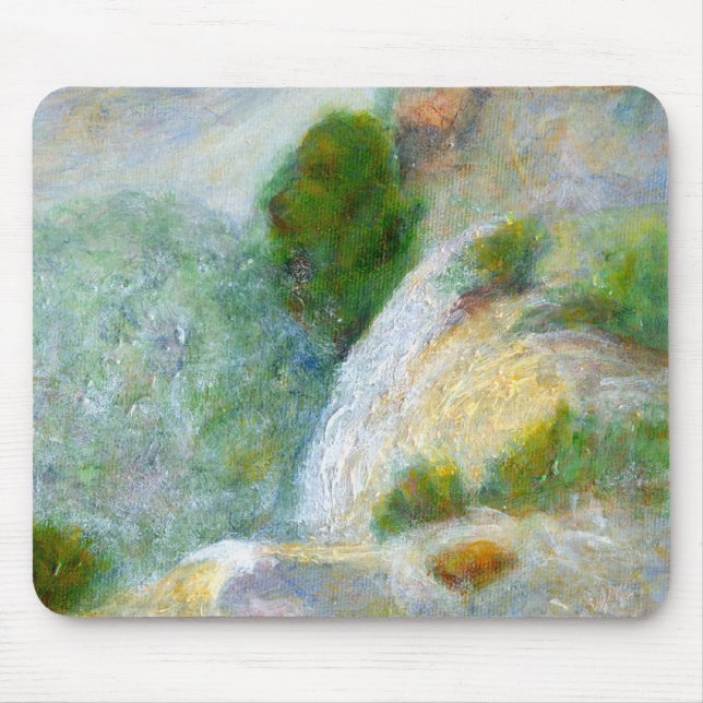 Tapis De Souris Détail, cascade dans la brume, Mousepad (Devant)