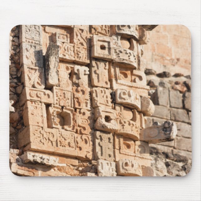 Tapis De Souris Détail de pyramide de magicien, Yucatan, Mexique (Devant)