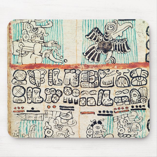 Tapis De Souris Détail d'un codex maya (Devant)
