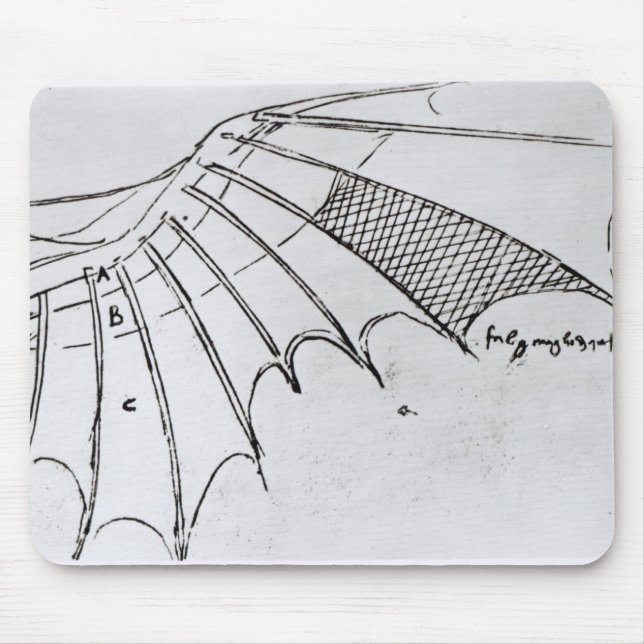 Tapis De Souris Détail d'une aile mécanique (Devant)