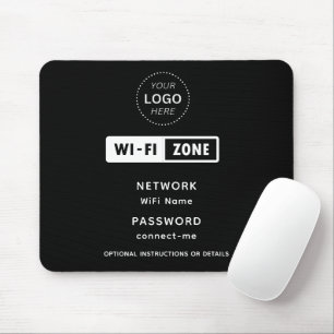 Tapis De Souris Détails du réseau WiFi et du mot de passe du logo