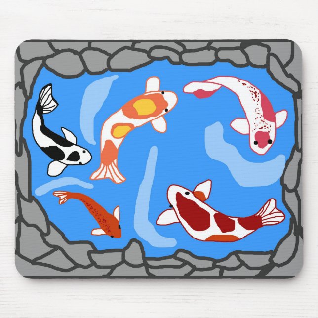 Tapis de souris d'étang de Koi (Devant)