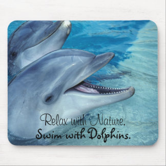 Tapis De Souris Détendez avec la nature, bain avec des dauphins