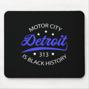 Tapis De Souris Detroit 313 Motor City Mois de l'histoire des Noir