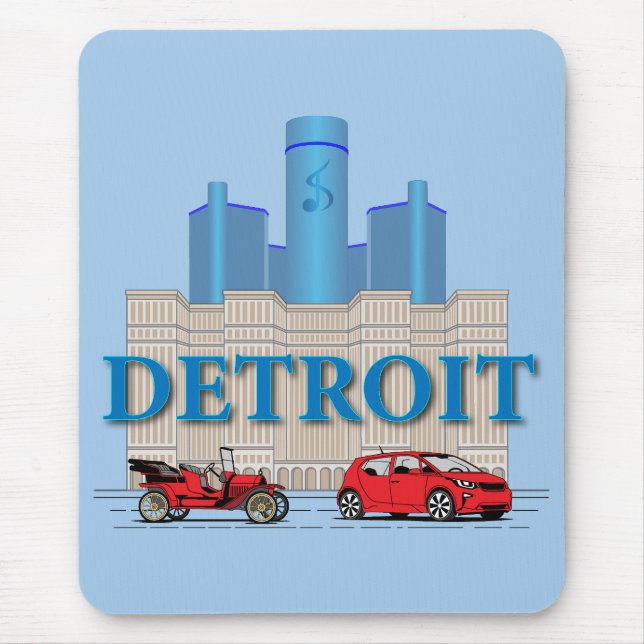 Tapis De Souris Detroit Michigan États-Unis (Devant)