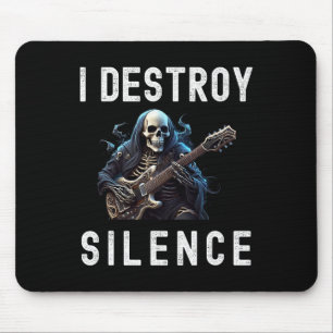 Tapis De Souris Détruire le silence Guitare fantôme Guitare drôle