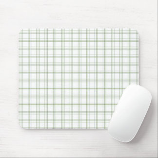 Tapis de souris d'étude à carreaux vert sauge mign