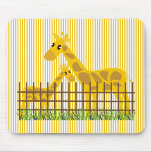 Tapis De Souris Deux (Aussi) Mignonnes Giraffes Mousepads