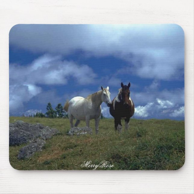 Tapis De Souris Deux beaux chevaux (Devant)