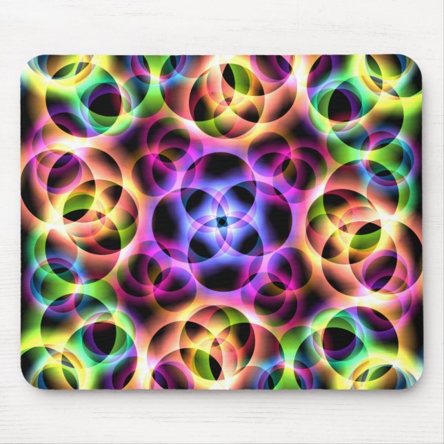 Tapis De Souris Deux bulles arc-en-ciel (Devant)