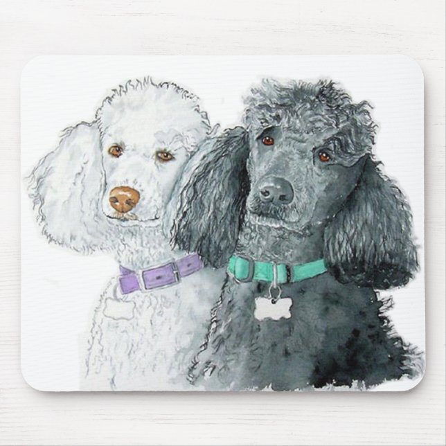 Tapis De Souris Deux caniches Mousepad (Devant)