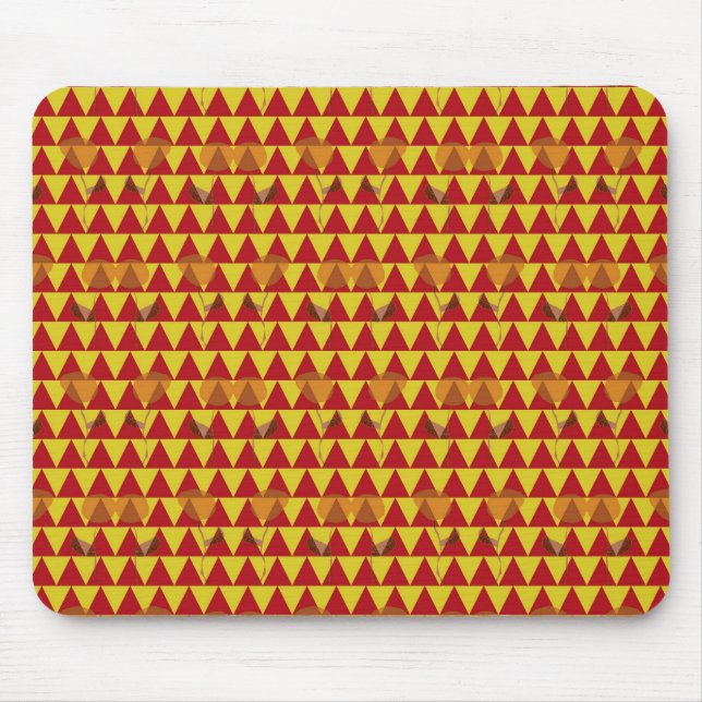 Tapis De Souris Deux fleurs triangles (Devant)
