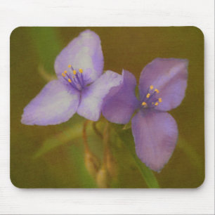 Tapis De Souris Deux Jolies Fleurs Sauvages Violettes Art Pad