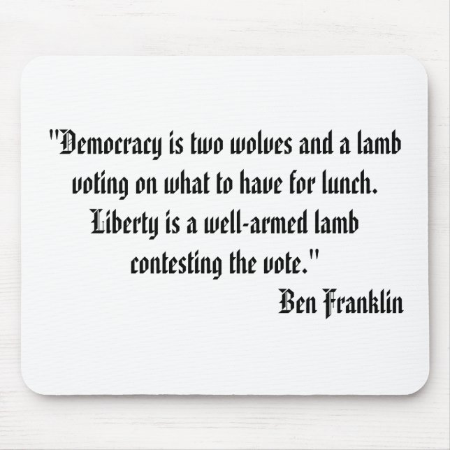 Tapis De Souris Deux loups et une citation Mousepad d'agneau (Devant)