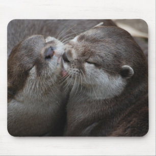 Tapis De Souris Deux loutres adorables