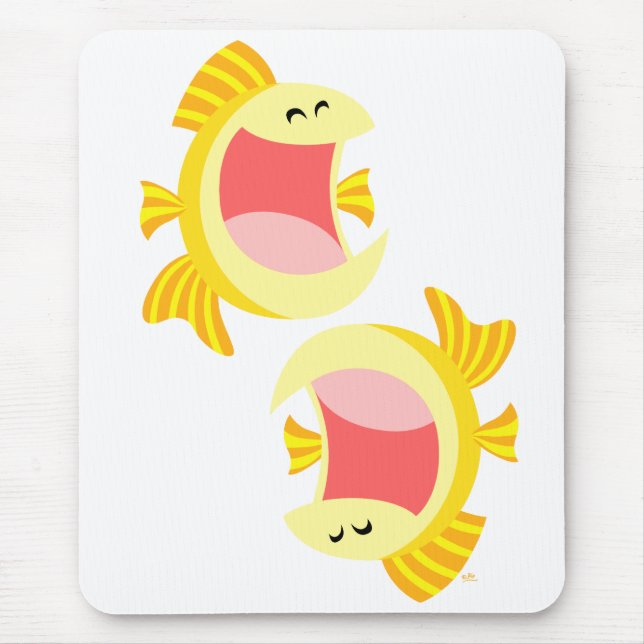 Tapis De Souris Deux mignons Poisson Cartoon Mousepad (Devant)