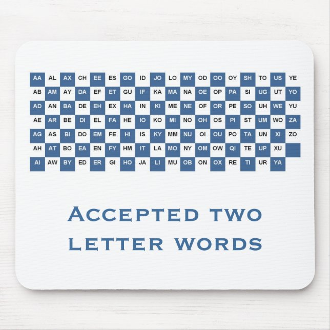 Tapis De Souris Deux mots-lettres mousepad (Int. version) (Devant)