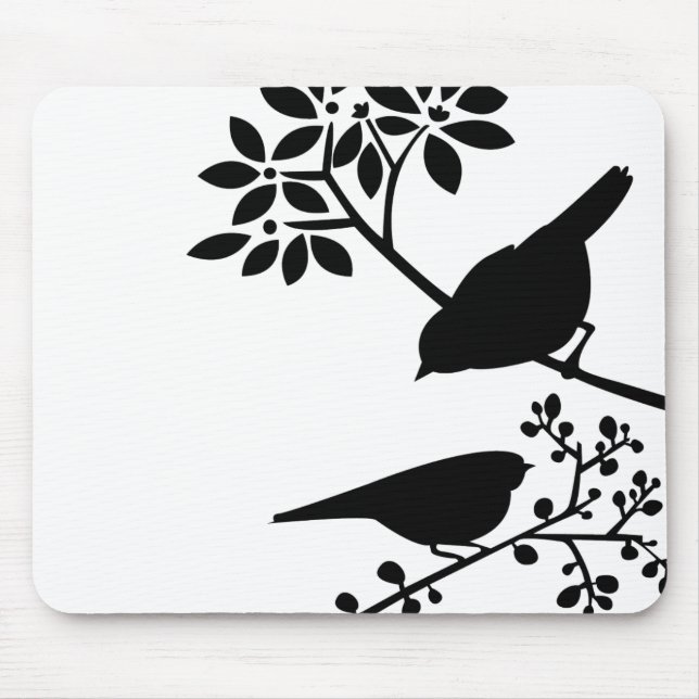 Tapis De Souris Deux oiseaux Mousepad (Devant)