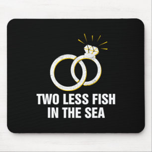 Tapis De Souris Deux Poissons De Moins Dans La Mariée Mariage De L