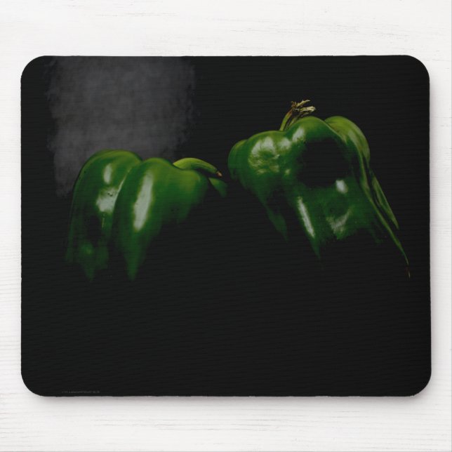 Tapis De Souris Deux poivrons verts mpcna (Devant)