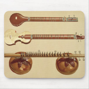 Tapis De Souris Deux sitar et un vina de rudra, Indien, de
