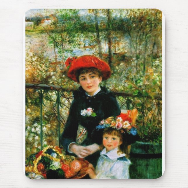 Tapis De Souris Deux Soeurs en terrasse par Renoir (Devant)