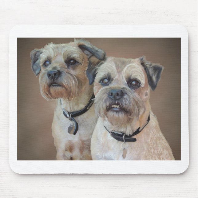 Tapis De Souris Deux terriers de frontière (Devant)