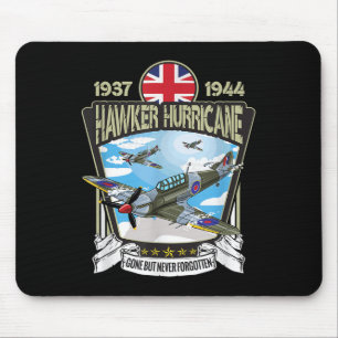Tapis De Souris Deuxième Guerre mondiale Avion britannique Hawker 